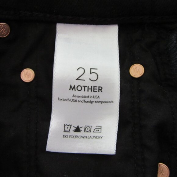MOTHER Black The Tomcat Ankle 25 Lasting Impression Denim Jeans - Picture 5 of 6